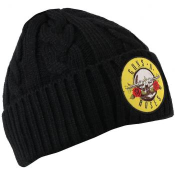 Guns N' Roses Circle Logo Cable Knit Beanie Hat