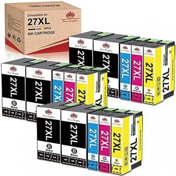 Toner Kingdom Compatible para Epson 27XL 27 Cartuchos de Tinta de Repuesto para Epson Workforce WF-7720 WF-7620 WF-7110 WF-3640 WF-7610 WF-7210 WF-7715 WF-7710 WF-3620