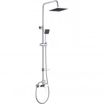 DP Griferia - Set de ducha extensible con grifo monomando incluido, Plateado