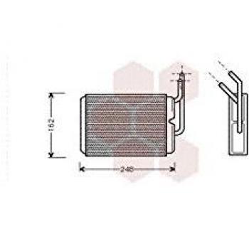Radiador de calefacción VAN WEZEL 43006220 - Radiador de calefacción para automóvil, modelo 43006220