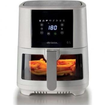 Ariete Friggitrice de Aire 6L, 1300W, 8 Programas Preimpostados, Control Táctil, Temperatura hasta 200°C, Cestillo Transparente
