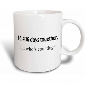Mensuk 16436 Days Together But Whos Counting Happy 45th Anniversary Ceramic Mug, 11-Ounce