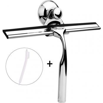 VPCOK Limpiacristales Limpiador de Ventanas Espejo Baño Acero Inoxidable Cepillo de Limpieza X1 Paquete Incluido