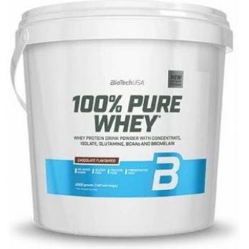BioTechUSA 100% Pure Whey Protein Powder - Chocolate Flavor - 4000g, Gluten-Free, Contains BCAAs and Glutamine