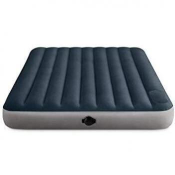 Intex 64783 - Colchón inflable Dura-Beam Standard INTEX, cama doble, colchón hinchable 150, medidas 152x203x25 cm, con bomba eléctrica a pilas, colchón hinchable camping