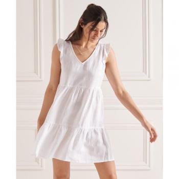 Vestido Corto Superdry Tinsley de Capas Blanco para Mujer Adulto