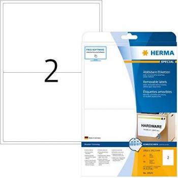 Etiquetas A4 Reposicionables 199,6 x 143,5 mm Blancas Papel Mate 50 Unidades