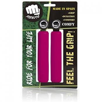 Ridefyl Comfy Puños de Bicicleta MTB, Adultos Unisex, Rosa, 32 mm