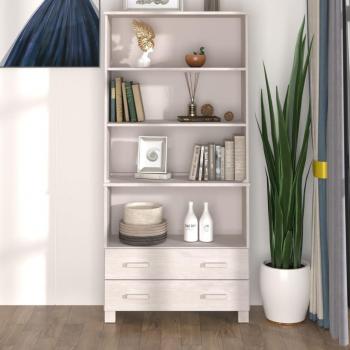 Aparador HAMAR de madera de pino maciza, mueble de almacenaje moderno para salón, buffet, armario auxiliar y armario de almacenamiento en color blanco