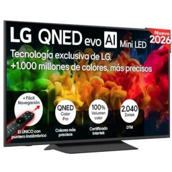 Smart TV LG QNED Evo MiniLED 55 4K UHD con Procesador Inteligente α7 AI y webOS 2026