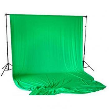Soporte de fondo ajustable con telón de fondo verde croma 3x6m BR-D246/Bresser BR-D26