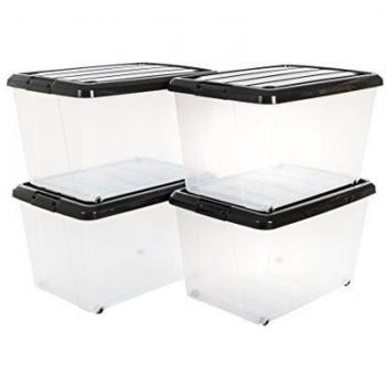 Caja de plastico de la Marca Iris, para Almacenamiento, con Asas y Tapa