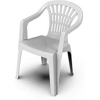 PRO GARDEN Pengo Sillón monoblock Lyra de plástico, Color Blanco, Multicolor, único