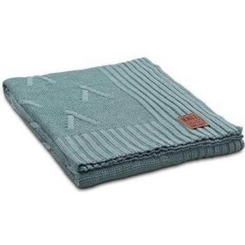 Knit Factory - Aran Plaid - Stone Green - 130x160 cm