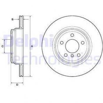 Disco de freno DELPHI BG4665C, tipo: disco de freno, características: diseñado para proporcionar un rendimiento óptimo en la frenada, fabricado con materiales de alta calidad para mayor durabilidad, precisión en el mecan