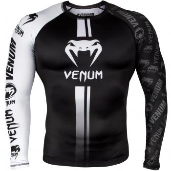 VENUM Logos Rashguard de Mangas Largas, Hombre, Negro/Blanco, S