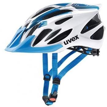 Uvex 4109660117 Casco Ciclismo MTB, Unisex Adulto, Blanco/Azul, M