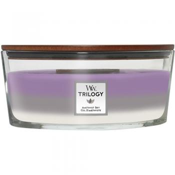 Woodwick Ellipse Trilogy Scented Candle with Crackling Wick | Amethyst Sky | Up to 50 Hours Burn Time,1707525E