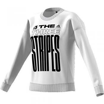adidas W Mhe Gr Sweat Sudadera, Mujer, Blanco, M