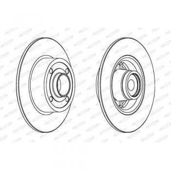 Disco de freno FERODO DDF1571-1 trasero, macizo, 240mm diámetro, 80.2mm altura, 8mm grosor