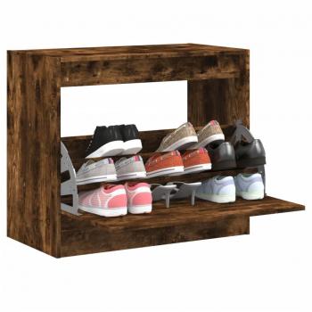 Zapatero de Madera Multicapa Humo 80x42x69 cm