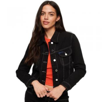 Superdry Women's Short Workwear Jacket in Desert Black, Size S
