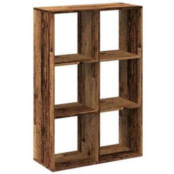 Librería Divisora de Madera Ingeniería Envejecida 69,5x29x103,5 cm