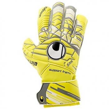 uhlsport Eliminator Soft SF Guantes, Amarillo flúor Lite/Gris, 9