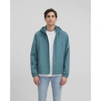 Chaqueta cortavientos de hombre con capucha verde