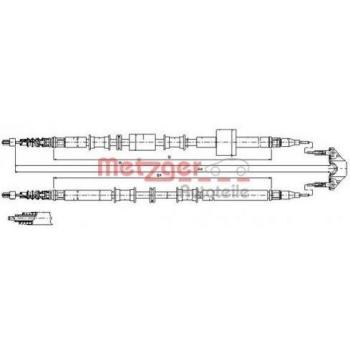 Cable de freno de mano METZGER 11.5766 para Opel Meriva, freno de estacionamiento trasero izquierdo y derecho