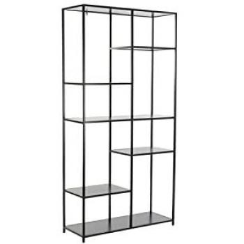 Estantería DKD Home Decor de Metal Negro (90 x 33 x 180 cm) Estándar