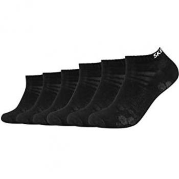 Calcetines Cortos Skechers 3 Pares con Ventilación de Malla Unisex Color Negro EU 35-38