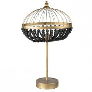 Lámpara de Sobremesa Bolas Metal y Madera 45x26x76 cm - Iluminación Moderna para Hogar y Oficina