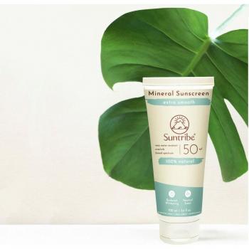 Suntribe Mineral Sunscreen SPF 50 - Natural Protective Cream for Face and Body, 100 ml