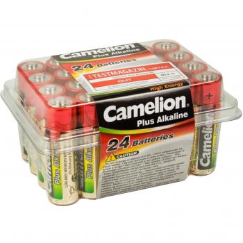 Camelion 11102406 - Pilas alcalinas Plus AA / LR6, 24 Unidades, Capacidad 2700 mAh, potentes Pilas Desechables para Dispositivos electrónicos para un Suministro óptimo de energía