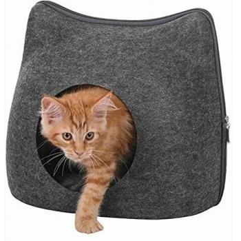 Cueva Suave Cat, Fieltro, 38 × 35 × 37 cm, Gris oscuro