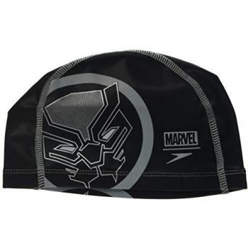 Speedo Gorro Estampado Pace Marvel natación, Junior Unisex, Storm-Gris/Negra/Color Plata/Blanco, Talla única