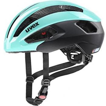 Casco de Ciclismo Uvex Rise CC Aqua-Negro Mat, Talla 52-56 cm, Unisex, Con Ventilación Optimizada