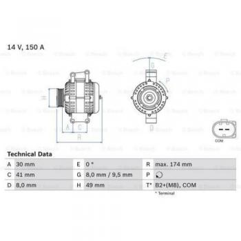 Bosch 986047240 Alternador