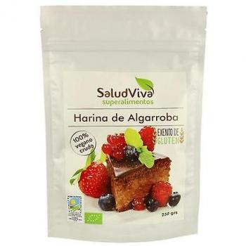 Harina de Algarroba Salud Viva 250g - Harina de algarrobo, 100% natural, sin gluten, rica en fibra, apta para veganos, ideal para repostería y como sustituto del cacao