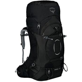 Osprey Ariel 65L Mochila de Montaña para Mujer, Color Negro, Talla M-L