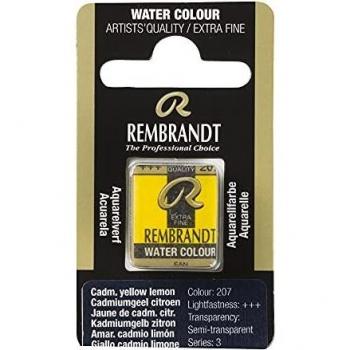 Talens : Rembrandt Watercolour Paint : Half Pan Cadmium Yellow Lemon