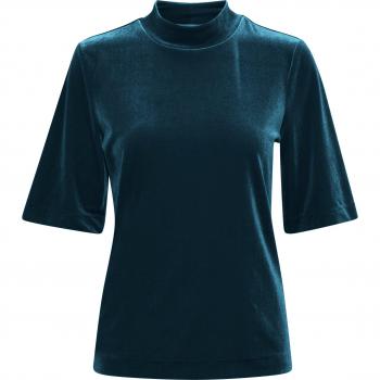 b.young Perlina Women's Short Sleeve T-Shirt with Velvet Content and Slim Fit