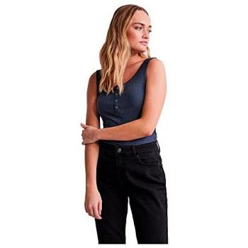 Pieces Kitte Women's Tank Top - Plain Design, Ombré Blue