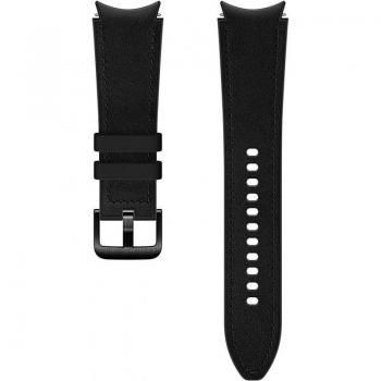 Correa de Piel Híbrida 20mm M/L Negra para Galaxy Watch4