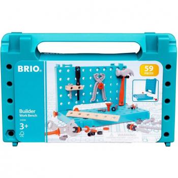 Mesa de trabajo y herramientas para niños Builder Brio