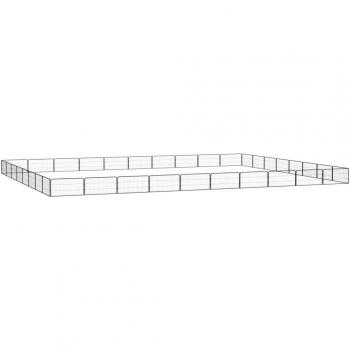 vidaXL 36-Panel Dog Playpen Black 100x50 cm Powder-coated Steel