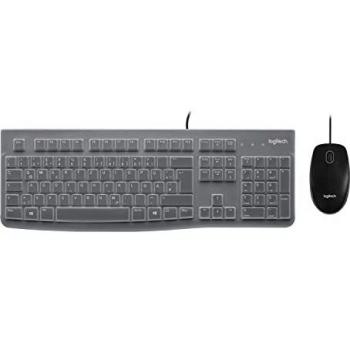 Logitech MK120 Teclado y Ratón USB Alemán Negro QWERTZ