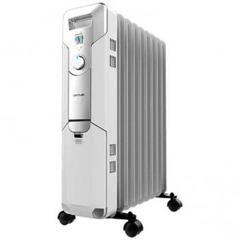 Cecotec ReadyWarm 9000 Space Radiador de Aceite, 2000W, 9 Módulos, Ruedas, Color Blanco