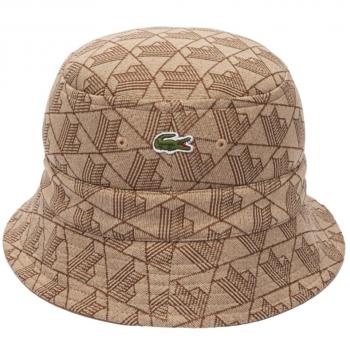 Gorro de pescador reversible en jacquard Lacoste con monograma